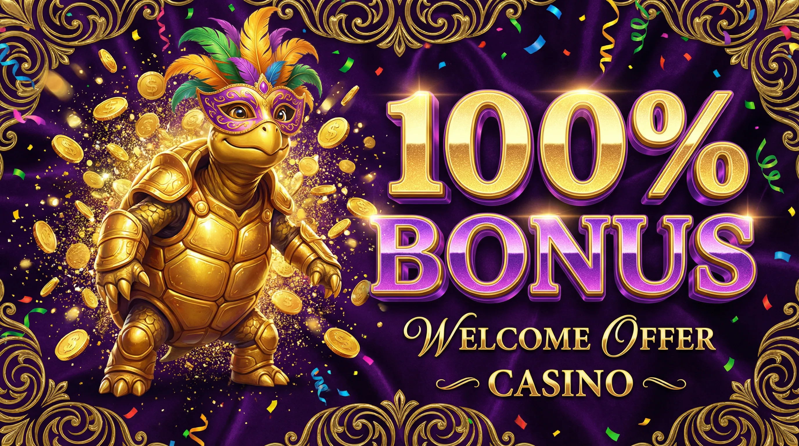 Promoção de bônus 100% no 879bet com tartaruga dourada